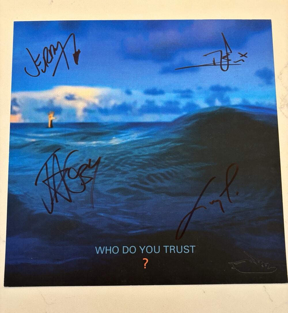 Papa Roach - Who Do You Trust Signed LP Size Card Autographed #1
